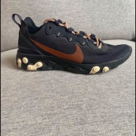 Nike React Element 55 Oil Grey Copper Sneaker - Picture 7 of 12